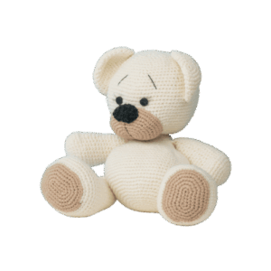 White knitted teddy bear