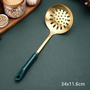 Nordic Luxury Gold Cooking & Serving Spoon with Ceramic Handle