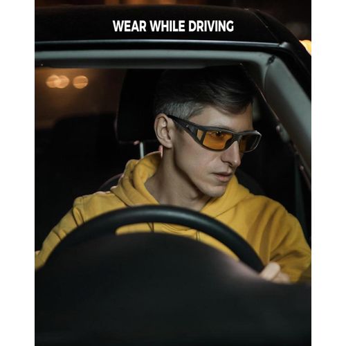2pcs Anti-Glare Night Vision Driver Glasses Set