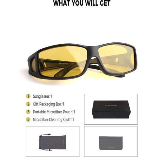 2pcs Anti-Glare Night Vision Driver Glasses Set