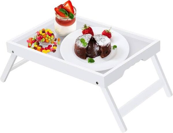 Breakfast in Bed Foldable Bamboo Tray.